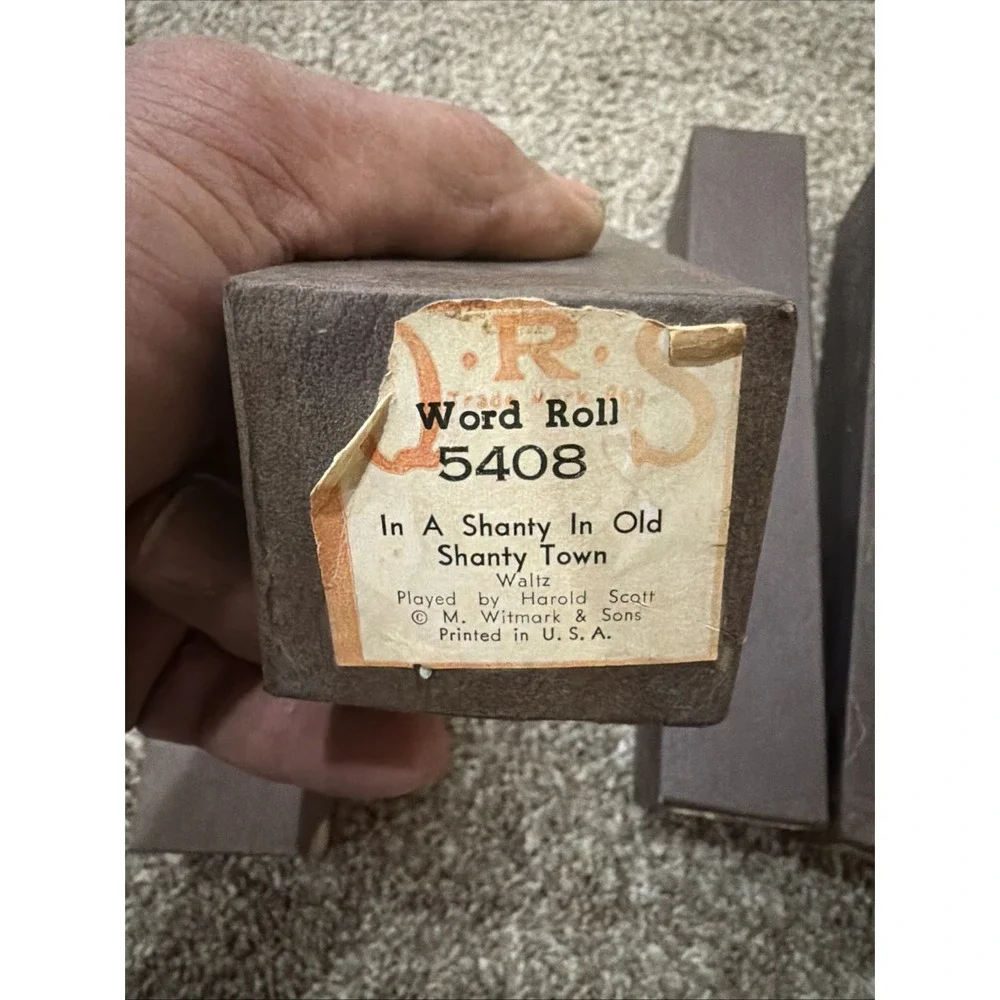 Vintage‎ QRS Player Piano Word Rolls. Lot Of 4. See Pics
